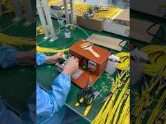 Semi-automatic optic fiber stripping machine