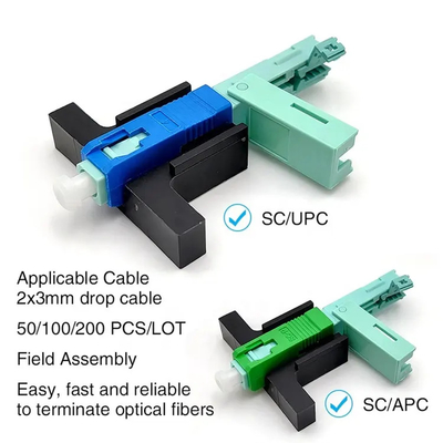 Field Assembly Fiber Fast Connector Single Mode Fiber Optic SC APC UPC
