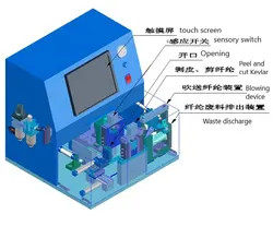P6802 Automatic Fiber Optic Cable Stripping Machine Patch Cord Pigtail Cutting