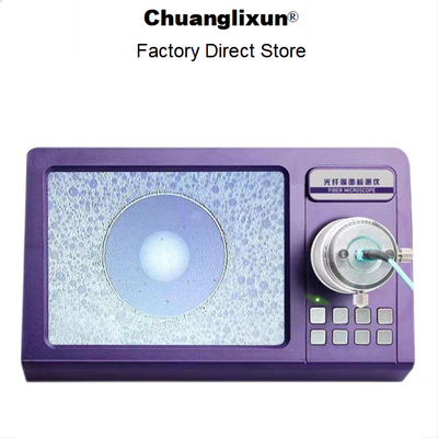 Convenient Operation Purple Fiber Inspection Microscope with 8