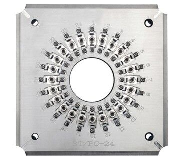 Hardened Stainless Steel S136 Fiber Polishing Fixture for ST Connectors with 24 Connectors in One Cycle and Insertion Loss ≤0.20dB