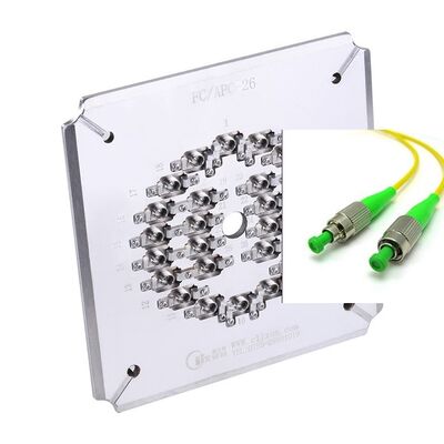 Stainless Steel 26 Port FC APC Polishing Fixture for High Efficiency Fiber Optic Polishing Jig
