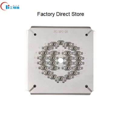 Hardened Stainless Steel FC APC Optical Fiber 18/26 Ports Polishing Fixture with Insertion Loss ≤0.20dB