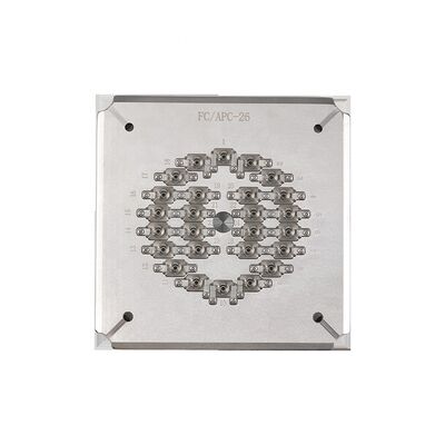 26 Port FC APC Fiber Optic Polishing Fixture with Hardened Stainless Steel S136 and Independent Compression