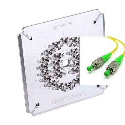 26 Port FC APC Fiber Optic Polishing Fixture with Hardened Stainless Steel S136 and Independent Compression