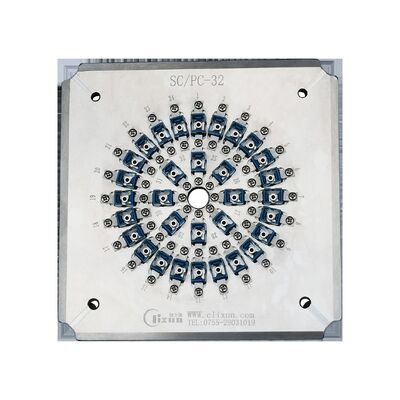 32 Hole Connector SC/UPC Polishing Fixture with Hardened Stainless Steel S136 Fiber Optic Polishing Jig