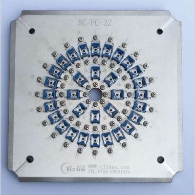 32 Hole Connector SC/UPC Polishing Fixture with Hardened Stainless Steel S136 Fiber Optic Polishing Jig