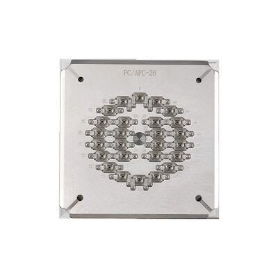 26 Port FC APC Fiber Optic Polishing Fixture with Hardened Stainless Steel S136 for Anti-Rust and Durable Performance