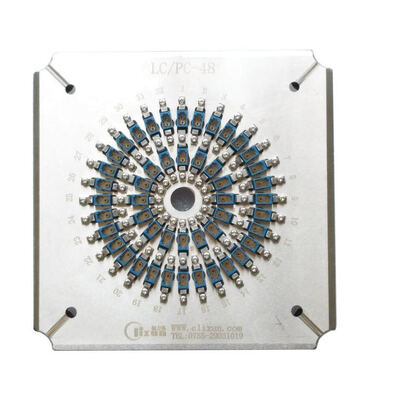 48 Ports LC PC Fiber Optic Polishing Fixture with High-Strength Stainless Steel S136 and Insertion Loss ≤0.20dB