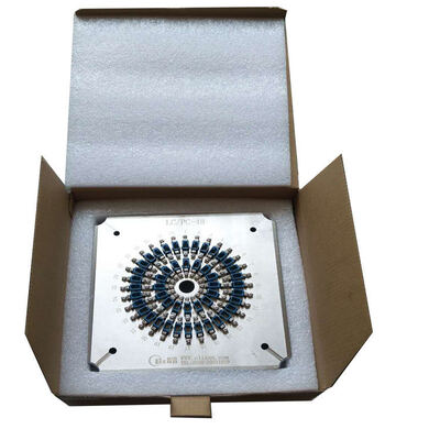 48 Ports LC PC Fiber Optic Polishing Fixture with High-Strength Stainless Steel S136 and Insertion Loss ≤0.20dB