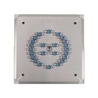 24-Position LC APC Polishing Fixture with Stainless Steel S136 for High-Quality End-Face Polishing