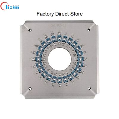 SC UPC Optical Fiber Polishing Fixture with Hardened Stainless Steel S136 for 24 Connectors in One Cycle and Insertion Loss ≤0.20dB