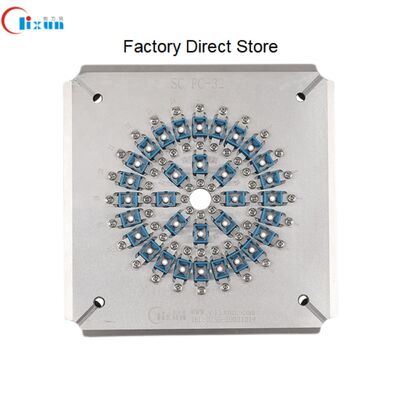 SC UPC Optical Fiber Polishing Fixture with Hardened Stainless Steel S136 for 24 Connectors in One Cycle and Insertion Loss ≤0.20dB