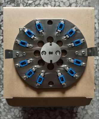 Efficient 16 Port LC PC Polish Jig Harden Stainless Steel Fiber Optic Polishing Fixture with 100% 3D Pass Rate