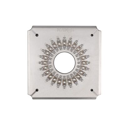 24-Port Fiber Optic Polishing Jig with 2.5mm Ferrule Holder and Stainless Steel S136 Construction for FTTH Use