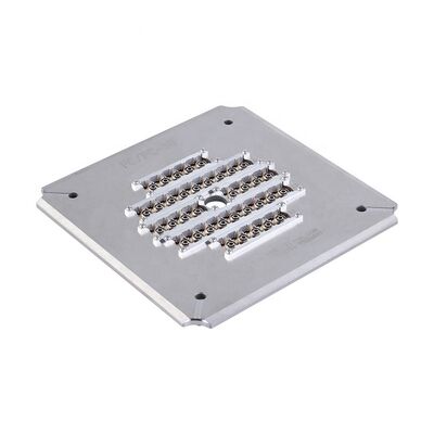 24-Port Fiber Optic Polishing Jig with 2.5mm Ferrule Holder and Stainless Steel S136 Construction for FTTH Use