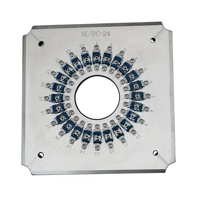 24 Port SC UPC Fiber Optic Polishing Fixture with Hardened Stainless Steel S136 and Insertion Loss ≤0.20dB