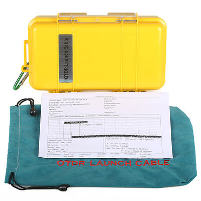FC/LC/SC/ST Connector SM DM OTDR Launch Cable Box , 500m 1km Fiber Optic Launch Box