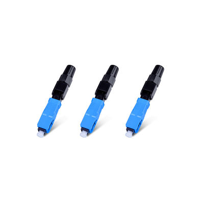125um Plastic Fiber Optic Cable Connectors , Pre Embedded SC/UPC Optical Fast Connector