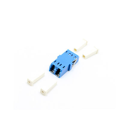 SM/MM/OM3/OM4 Lc Apc Duplex Adapter , Fiber Optic Cable Adapter With Internal Shutter