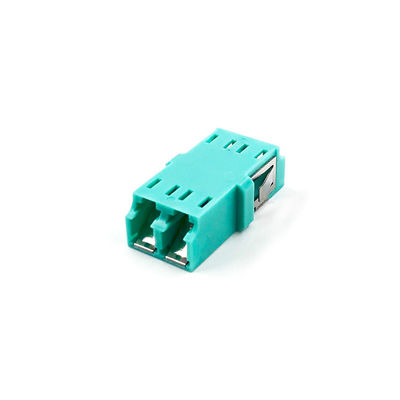 SM/MM/OM3/OM4 Lc Apc Duplex Adapter , Fiber Optic Cable Adapter With Internal Shutter