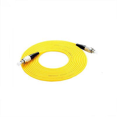 Yellow G657A2 Fiber Optic Sc Upc To Sc Apc Patch Cord Single Mode Simplex Cable