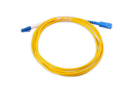 LAN Single Mode Optical Fiber Jumper , Test Equipment Sc Lc Fiber Patch Cord