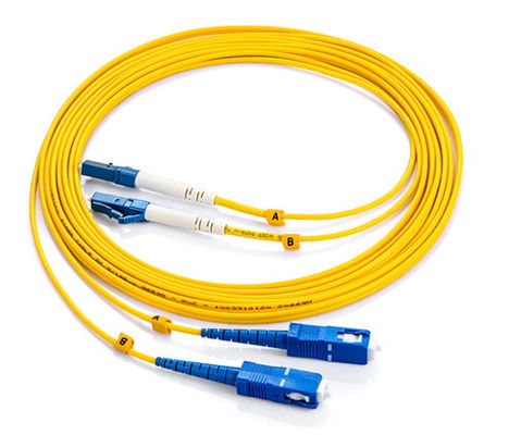 LAN Single Mode Optical Fiber Jumper , Test Equipment Sc Lc Fiber Patch Cord