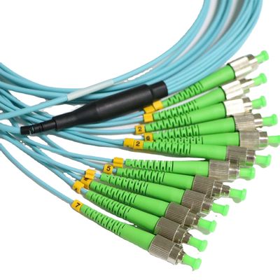 Duplex Simplex 12 Core Fiber Optic Patch Cord Jumper With Custom Color Jacket
