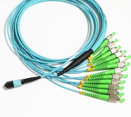 Duplex Simplex 12 Core Fiber Optic Patch Cord Jumper With Custom Color Jacket