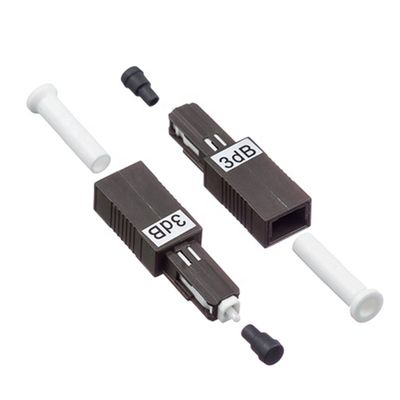 MU/UPC Fixed Connectors Ftth Fiber Optic Attenuator Single Mode 1dB 25dB