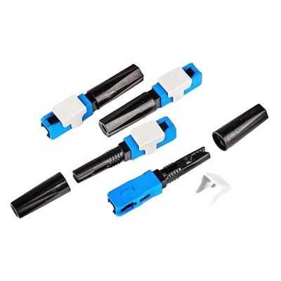 50mm Fast Connect Fiber Connectors , Sc Apc Quick Connector For FTTH Drop Bow Cable