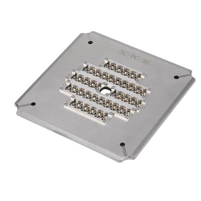 High Density Fiber Optic Polishing Jig , 36 Ports FC APC Connector Polishing Holder